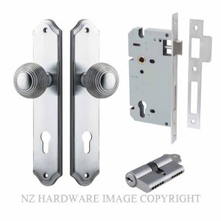IVER 12330KENTR60KK GUILDFORD KEY-KEY ENTRANCE LOCK KITSET SHOULDERED PLATE BRUSHED CHROME
