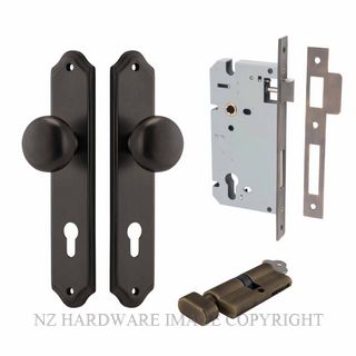 IVER 10828KENTR60KT CAMBRIDGE KEY-TURN ENTRANCE LOCK KITSET SHOULDERED PLATE SIGNATURE BRASS