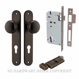 IVER 10834KENTR60KT CAMBRIDGE KEY-TURN ENTRANCE LOCK KITSET OVAL PLATE SIGNATURE BRASS