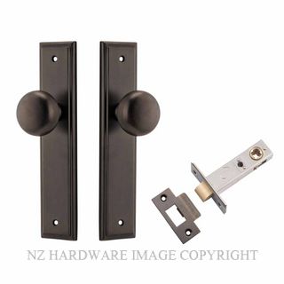 IVER 10840KPASS60 CAMBRIDGE PASSAGE LATCH KITSET STEPPED PLATE SIGNATURE BRASS