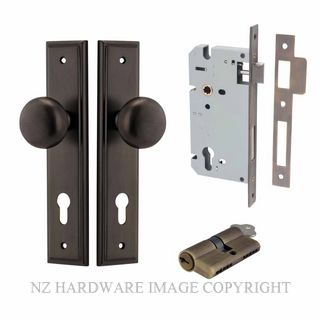 IVER 10840KENTR60KK CAMBRIDGE KEY-KEY ENTRANCE LOCK KITSET STEPPED PLATE SIGNATURE BRASS