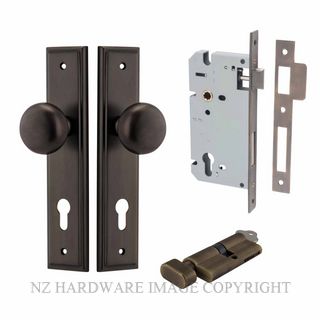 IVER 10840KENTR60KT CAMBRIDGE KEY-TURN ENTRANCE LOCK KITSET STEPPED PLATE SIGNATURE BRASS