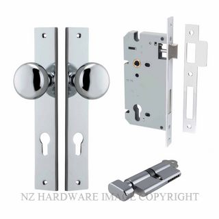 IVER 11822KENTR60KT CAMBRIDGE KEY-TURN ENTRANCE LOCK KITSET RECTANGULAR PLATE CHROME PLATE