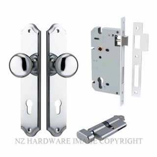 IVER 11828KENTR60KT CAMBRIDGE KEY-TURN ENTRANCE LOCK KITSET SHOULDERED PLATE CHROME PLATE