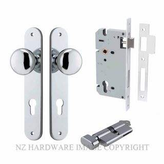 IVER 11834KENTR60KT CAMBRIDGE KEY-TURN ENTRANCE LOCK KITSET OVAL PLATE CHROME PLATE