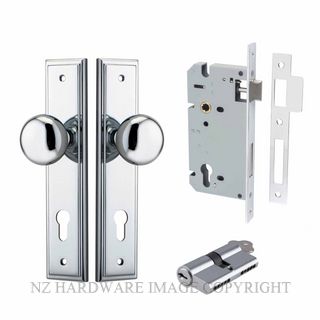IVER 11840KENTR60KK CAMBRIDGE KEY-KEY ENTRANCE LOCK KITSET STEPPED PLATE CHROME PLATE