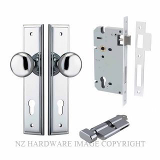 IVER 11840KENTR60KT CAMBRIDGE KEY-TURN ENTRANCE LOCK KITSET STEPPED PLATE CHROME PLATE