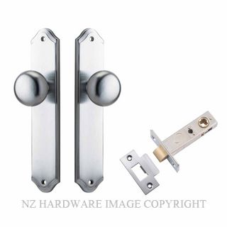 IVER 12328KPASS60 CAMBRIDGE PASSAGE LATCH KITSET SHOULDERED PLATE BRUSHED CHROME
