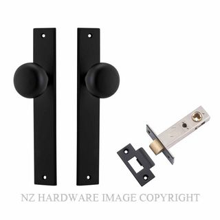 IVER 12822KPASS60 CAMBRIDGE PASSAGE LATCH KITSET RECTANGULAR PLATE MATT BLACK