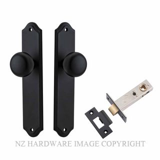 IVER 12828KPASS60 CAMBRIDGE PASSAGE LATCH KITSET SHOULDERED PLATE MATT BLACK