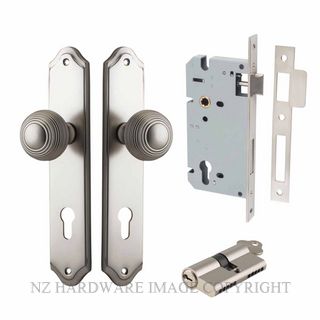 IVER 14830KENTR60KK GUILDFORD KEY-KEY ENTRANCE LOCK KITSET SHOULDERED PLATE SATIN NICKEL
