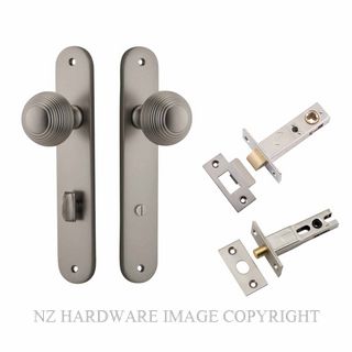 IVER 14836KPRIV60 GUILDFORD PRIVACY LATCH KITSET OVAL PLATE SATIN NICKEL