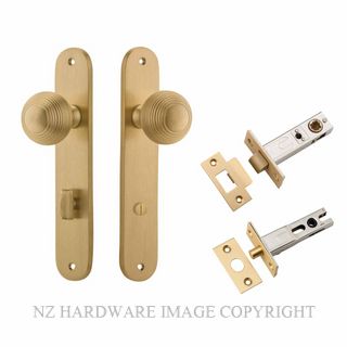 IVER 15336KPRIV60 GUILDFORD PRIVACY LATCH KITSET OVAL PLATE BRUSHED BRASS