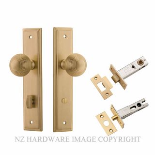 IVER 15342KPRIV60 GUILDFORD PRIVACY LATCH KITSET STEPPED PLATE BRUSHED BRASS