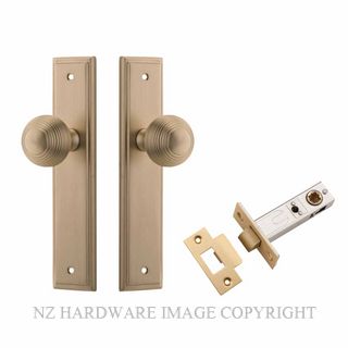 IVER 15342KPASS60 GUILDFORD PASSAGE LATCH KITSET STEPPED PLATE BRUSHED BRASS