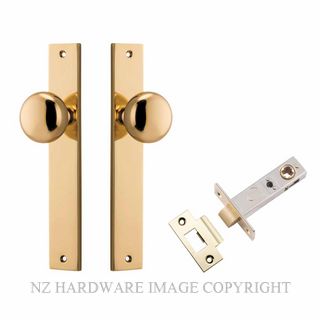 IVER 10322KPASS60 CAMBRIDGE PASSAGE LATCH KITSET RECTANGULAR PLATE POLISHED BRASS