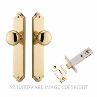 IVER 10328KPASS60 CAMBRIDGE PASSAGE LATCH KITSET SHOULDERED PLATE POLISHED BRASS