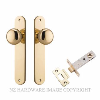 IVER 10334KPASS60 CAMBRIDGE PASSAGE LATCH KITSET OVAL PLATE POLISHED BRASS