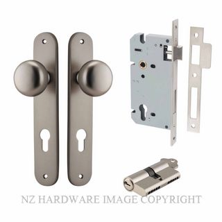 IVER 14834KENTR60KK CAMBRIDGE KEY-KEY ENTRANCE LOCK KITSET OVAL PLATE SATIN NICKEL