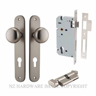 IVER 14834KENTR60KT CAMBRIDGE KEY-TURN ENTRANCE LOCK KITSET OVAL PLATE SATIN NICKEL
