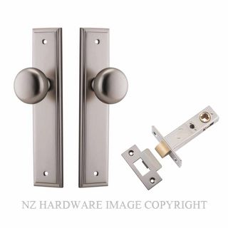 IVER 14840KPASS60 CAMBRIDGE PASSAGE LATCH KITSET STEPPED PLATE SATIN NICKEL