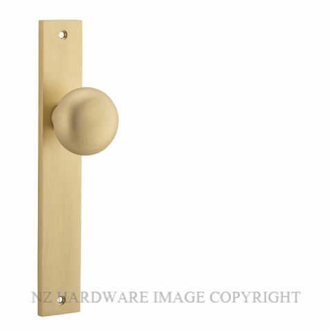 IVER 15322 CAMBRIDGE KNOB ON RECTANGULAR PLATE BRUSHED BRASS