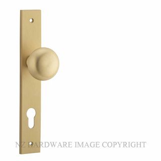 IVER 15322E85 CAMBRIDGE KNOB ON RECTANGULAR PLATE BRUSHED BRASS