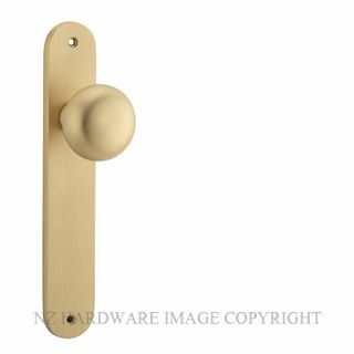 IVER 15334 CAMBRIDGE KNOB ON OVAL PLATE BRUSHED BRASS