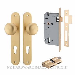 IVER 15334KENTR60KK CAMBRIDGE KEY-KEY ENTRANCE LOCK KITSET OVAL PLATE BRUSHED BRASS