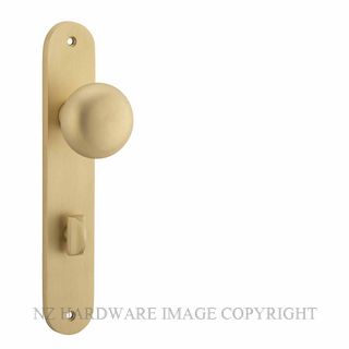 IVER 15334P85 CAMBRIDGE KNOB ON OVAL PLATE BRUSHED BRASS