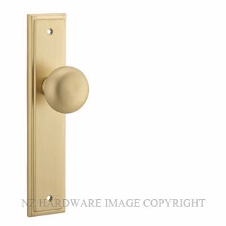 IVER 15340 CAMBRIDGE KNOB ON STEPPED PLATE BRUSHED BRASS