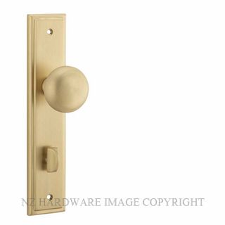 IVER 15340P85 CAMBRIDGE KNOB ON STEPPED PLATE BRUSHED BRASS