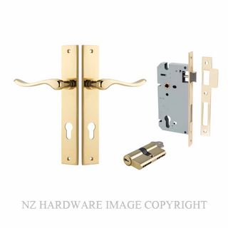 IVER 10420KENTR60KK STIRLING KEY-KEY ENTRANCE LOCK KITSET RECTANGULAR PLATE POLISHED BRASS