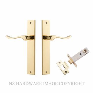 IVER 10420KPASS60 STIRLING PASSAGE LATCH KITSET RECTANGULAR PLATE POLISHED BRASS