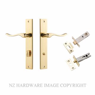 IVER 10420KPRIV60 STIRLING PRIVACY LATCH KITSET RECTANGULAR PLATE POLISHED BRASS