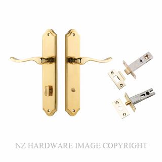 IVER 10422KPRIV60 STIRLING PRIVACY LATCH KITSET SHOULDERED PLATE POLISHED BRASS