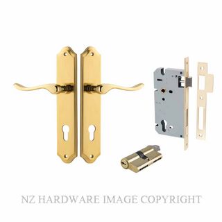 IVER 10422KENTR60KK STIRLING KEY-KEY ENTRANCE LOCK KITSET SHOULDERED PLATE POLISHED BRASS