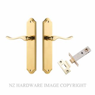 IVER 10422KPASS60 STIRLING PASSAGE LATCH KITSET SHOULDERED PLATE POLISHED BRASS
