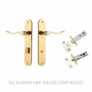IVER 10424KPRIV60 STIRLING PRIVACY LATCH KITSET OVAL PLATE POLISHED BRASS