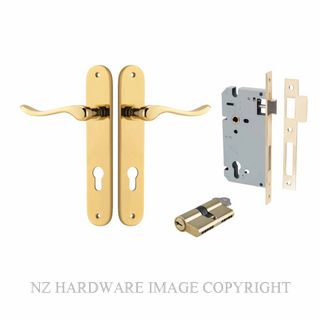 IVER 10424KENTR60KK STIRLING KEY-KEY ENTRANCE LOCK KITSET OVAL PLATE POLISHED BRASS