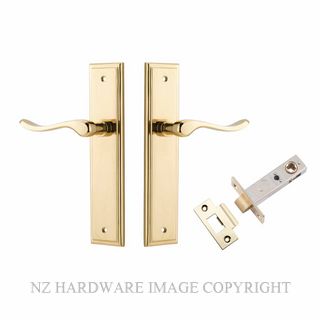 IVER 10426KPASS60 STIRLING PASSAGE LATCH KITSET STEPPED PLATE POLISHED BRASS