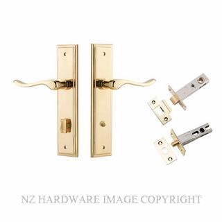 IVER 10426KPRIV60 STIRLING PRIVACY LATCH KITSET STEPPED PLATE POLISHED BRASS