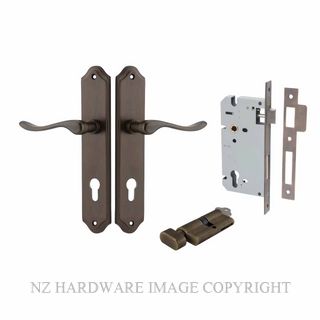 IVER 10922KENTR60KT STIRLING KEY-TURN ENTRANCE LOCK KITSET SHOULDERED PLATE SIGNATURE BRASS