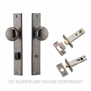 IVER 13822KPRIV60 CAMBRIDGE PRIVACY LATCH KITSET RECTANGULAR PLATE DISTRESSED NICKEL