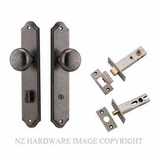 IVER 13828KPRIV60 CAMBRIDGE PRIVACY LATCH KITSET SHOULDERED PLATE DISTRESSED NICKEL