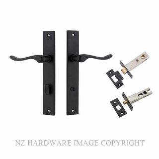 IVER 12920KPRIV60 STIRLING PRIVACY LATCH KITSET RECTANGULAR PLATE MATT BLACK