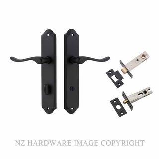 IVER 12922KPRIV60 STIRLING PRIVACY LATCH KITSET SHOULDERED PLATE MATT BLACK
