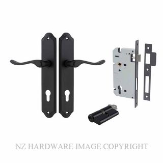 IVER 12922KENTR60KK STIRLING KEY-KEY ENTRANCE LOCK KITSET SHOULDERED PLATE MATT BLACK