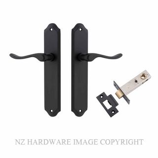 IVER 12922KPASS60 STIRLING PASSAGE LATCH KITSET SHOULDERED PLATE MATT BLACK
