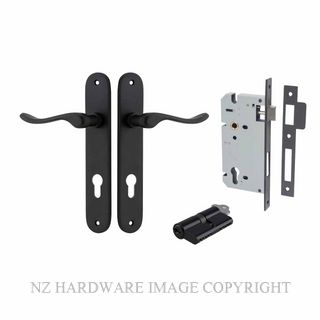 IVER 12924KENTR60KK STIRLING KEY-KEY ENTRANCE LOCK KITSET OVAL PLATE MATT BLACK